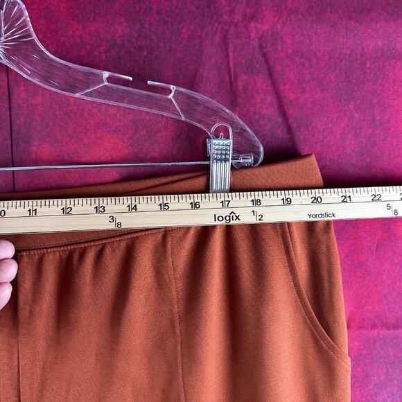 DENIM & CO ATHLETA HIGH RISE ANKLE PANTS, STRETCH, 2 SLASH POCKET, OVERSIZE 1XP - Picture 5 of 8